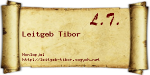 Leitgeb Tibor névjegykártya